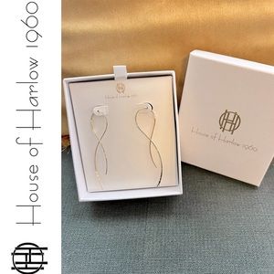 HOUSE OF HARLOW 1960 gold threader twist earrings                            A